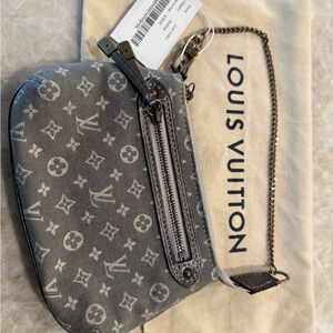 Louis Vuitton Gray Monogram Chain Pouch
